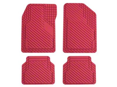 BaseLayer Cut-to-Fit All Weather Front and Rear Floor Mats; Crimson Red (Universal; Some Adaptation May Be Required)