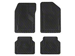 BaseLayer Cut-to-Fit All Weather Front and Rear Floor Mats; Black (Universal; Some Adaptation May Be Required)