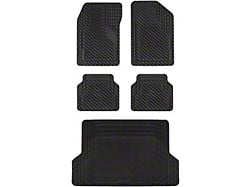 BaseLayer Cut-to-Fit All Weather Front, Rear and Cargo Floor Mats; Black (Universal; Some Adaptation May Be Required)