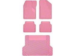 BaseLayer Cut-to-Fit All Weather Front, Rear and Cargo Floor Mats; Pink (Universal; Some Adaptation May Be Required)