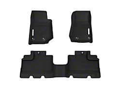 BaseLayer Custom-Fit All Weather Front and Rear Floor Liners with Gray Logo; Black (14-18 Jeep Wrangler JK)