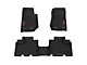 BaseLayer Custom-Fit All Weather Front and Rear Floor Liners with Red Logo; Black (14-18 Jeep Wrangler JK)