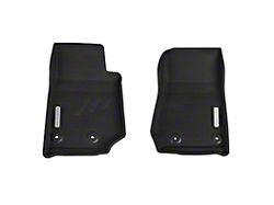 BaseLayer Custom-Fit All Weather Front Floor Liners with Gray Logo; Black (14-18 Jeep Wrangler JK)