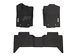 BaseLayer Custom-Fit All Weather Front and Rear Floor Liners with Gray Logo; Black (16-23 Tacoma Double Cab)