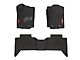 BaseLayer Custom-Fit All Weather Front and Rear Floor Liners with Red Logo; Black (16-23 Tacoma Double Cab)