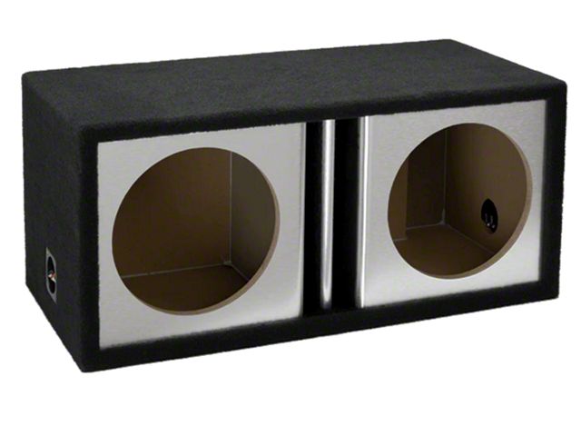 Bbox 10-Inch Dual Vented Subwoofer Enclosure; Brushed Aluminum (Universal; Some Adaptation May Be Required)