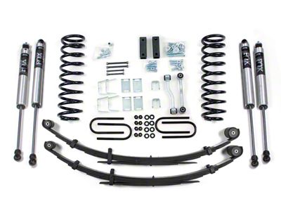 BDS 3-Inch Coil Spring Suspension Lift Kit with Rear Leaf Springs and FOX 2.0 Performance Shocks (84-01 4WD Jeep Cherokee XJ w/ Chrysler 8.25-Inch Rear Axle)