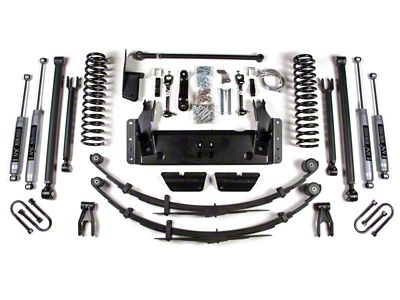 BDS 8.50-Inch Long Arm Suspension Lift Kit with NX2 Nitro Shocks (84-01 Jeep Cherokee XJ w/ Chrysler 8.25-Inch Rear Axle)