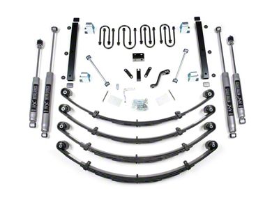 BDS 3.50-Inch Heavy Duty Leaf Spring Suspension Lift Kit with NX2 Nitro Shocks (87-95 Jeep Wrangler YJ w/ Hard Top)