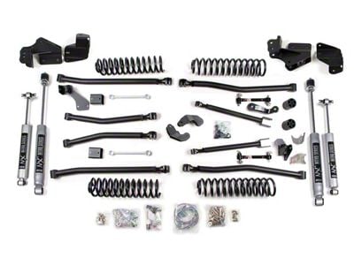 BDS 4-Inch Long Arm Suspension Lift Kit with Sway Bar Disconnects and FOX NX2 Nitro Shocks (07-18 Jeep Wrangler JK 2-Door)