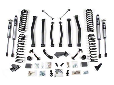 BDS 4.50-Inch Control Arm Suspension Lift Kit with Sway Bar Disconnects and FOX 2.0 Performance Shocks (07-11 Jeep Wrangler JK 4-Door)