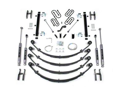 BDS 4.50-Inch Heavy Duty Leaf Spring Suspension Lift Kit with NX2 Nitro Shocks (87-95 Jeep Wrangler YJ w/ Hard Top)