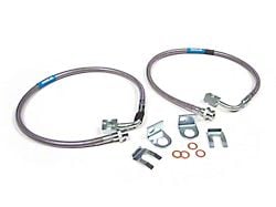 BDS Stainless Steel Braided Brake Line Kit for 4 to 6.50-Inch Lift; Rear (07-18 Jeep Wrangler JK)