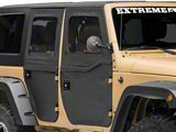 Bestop 2-Piece Full Fabric Doors; Black Diamond (07-18 Jeep Wrangler JK)