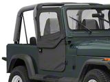 Bestop 2-Piece Full Fabric Doors; Black Denim (80-95 Jeep CJ7 & Wrangler YJ)