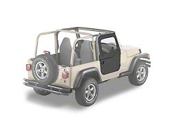 Bestop 2-Piece Full Fabric Doors; Black Denim (97-06 Jeep Wrangler TJ)