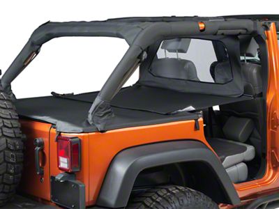 Bestop Duster Deck Cover Extension; Black (07-18 Jeep Wrangler JK 4-Door)