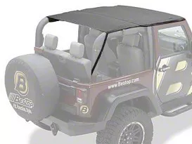 Bestop Jeep Wrangler Safari-Style Header Bikini Top; Black Diamond 52583-35  (10-18 Jeep Wrangler JK 2-Door) - Free Shipping
