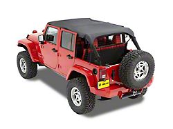 Bestop Safari-Style Header Bikini Top; Black Diamond (10-18 Jeep Wrangler JK 4-Door)