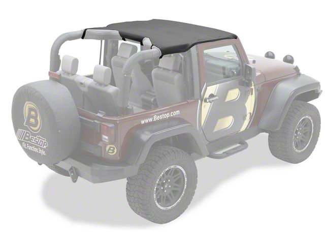 Bestop Targa-Style Bikini Top; Black (10-18 Jeep Wrangler JK 2-Door)