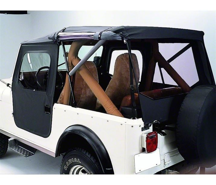 Bestop Jeep Wrangler Strapless Bikini Top; Black Crush 52518-01 (80-86 Jeep  CJ7)