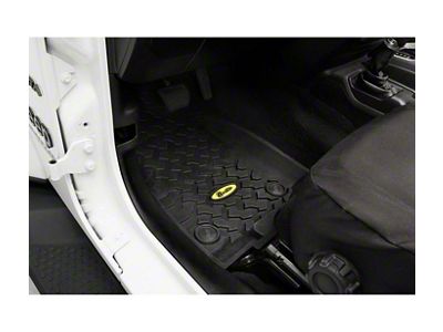 Bestop Front Floor Mats; Black (18-25 Jeep Wrangler JL)