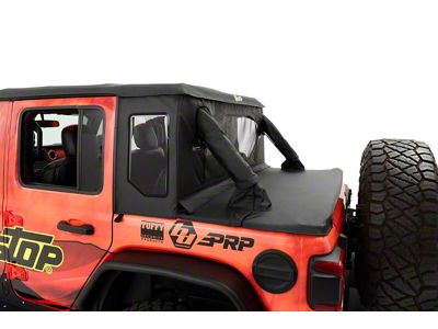 Bestop Half Top Soft Top Conversion Kit; Black Diamond (07-18 Jeep Wrangler JK 4-Door)