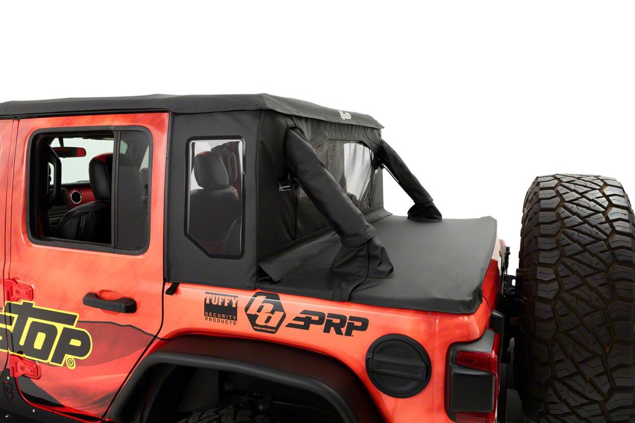 Bestop Jeep Wrangler HalfTop Soft Top; Black Twill 53901-17 (07-18 Jeep  Wrangler JK 4-Door) - Free Shipping