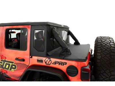 Bestop HalfTop Soft Top; Black Twill (07-18 Jeep Wrangler JK 4-Door)