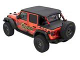 Bestop Header Extended Safari Cable Style Bikini Top; Black Diamond (18-23 Jeep Wrangler JL 4-Door)