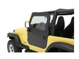 Bestop HighRock 4x4 Element Upper Fabric Half Doors; Black Denim (80-95 Jeep CJ7 & Wrangler YJ)