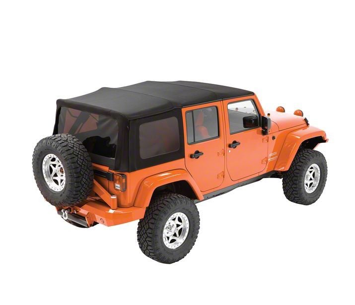 Bestop Jeep Wrangler Replace-A-Top with Tinted Windows; Matte Black Twill  79847-17 (10-18 Jeep Wrangler JK 4-Door) - Free Shipping