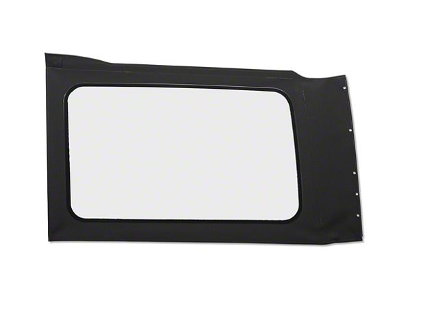 Bestop Replacement Quarter Clear Window; Black Twill; Driver Side (18-24 Jeep Wrangler JL 4-Door w/ Soft Top)