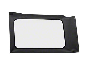 Bestop Replacement Quarter Clear Window; Black Vinyl; Driver Side (18-24 Jeep Wrangler JL 4-Door w/ Soft Top)