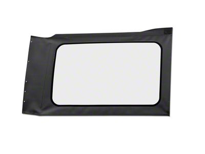 Bestop Replacement Quarter Clear Window; Black Vinyl; Passenger Side (18-24 Jeep Wrangler JL 4-Door w/ Soft Top)