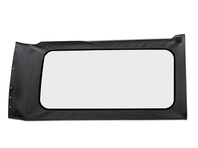 Bestop Replacement Quarter Clear Window; Black Vinyl; Passenger Side (18-24 Jeep Wrangler JL 2-Door w/ Soft Top)