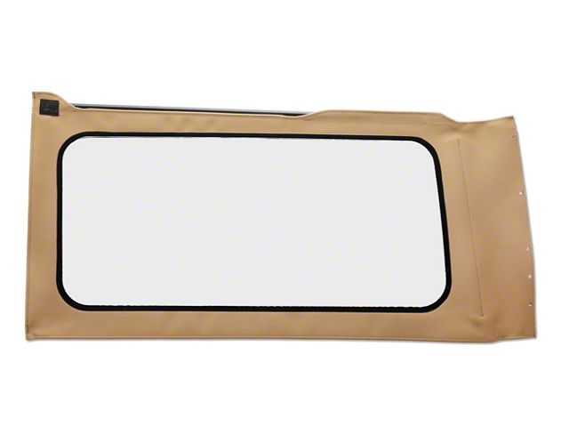 Bestop Replacement Quarter Clear Window; Tan Twill; Driver Side (18-24 Jeep Wrangler JL 2-Door w/ Soft Top)