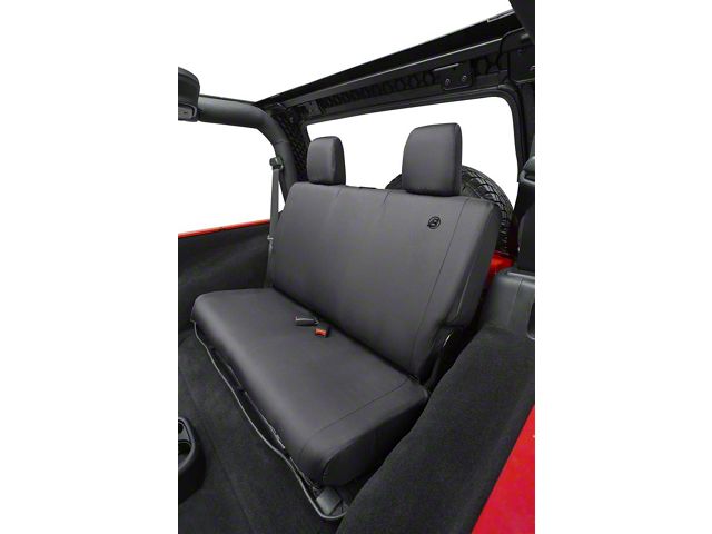 Bestop Rear Seat Cover; Black Diamond (07-18 Jeep Wrangler JK 2-Door)