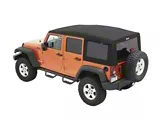 Bestop Supertop Ultra Squareback Soft Top; Premium Black Twill (07-18 Jeep Wrangler JK 4-Door)