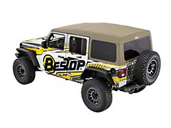 Bestop Supertop Ultra Squareback Soft Top; Premium Tan Twill (18-25 Jeep Wrangler JL 4-Door)