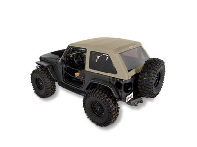 Bestop Trektop Glide Slantback Soft Top; Premium Tan Twill (18-25 Jeep Wrangler JL 2-Door)