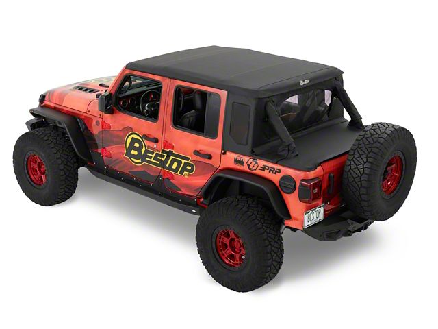 Bestop Trektop Halftop Accessory Kit; Black Twill (18-24 Jeep Wrangler JL 4-Door)