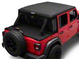 Bestop Trektop Halftop; Black Twill (18-25 Jeep Wrangler JL 4-Door)