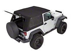 Bestop Trektop Pro Hybrid Slantback Soft Top; Black Twill (07-18 Jeep Wrangler JK 2-Door)