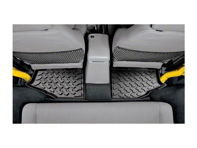 Bestop Rear Floor Mats; Black (97-06 Jeep Wrangler TJ)