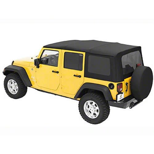 Bestop Jeep Wrangler Sailcloth Replace-A-Top with Tinted Windows; Black ...