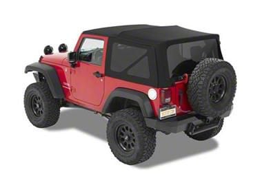 Bestop Jeep Wrangler Replace-A-Top with Tinted Windows; Matte Black Twill  79837-17 (07-09 Jeep Wrangler JK 4-Door) - Free Shipping