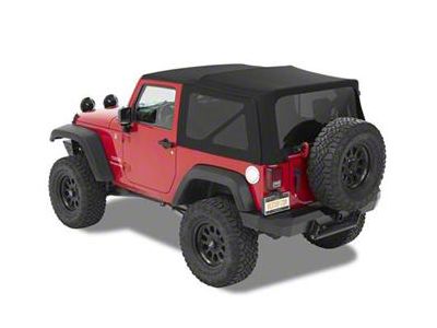 Bestop Replace-A-Top with Tinted Windows; Matte Black Twill (07-09 Jeep Wrangler JK 4-Door)