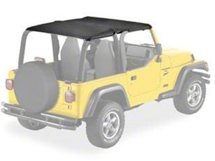 Bestop Safari-Style Strapless Bikini Top; Black Denim (97-02 Jeep Wrangler  TJ)