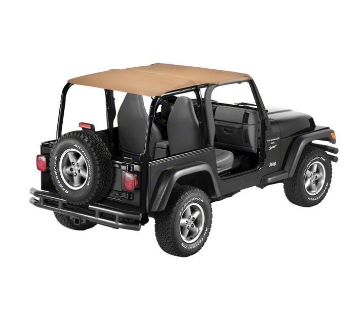 TruShield Jeep Wrangler Full Width Mesh Bikini Top; Black J140386 (97-06  Jeep Wrangler TJ) - Free Shipping